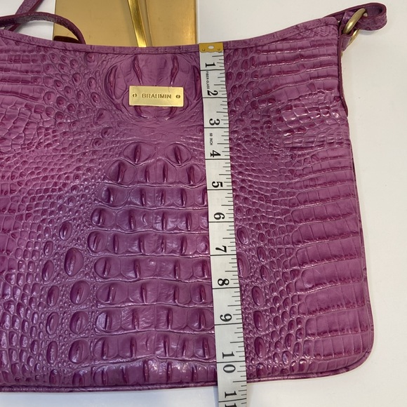 Brahmin Vibrant Pink Croc-Embossed Bag - Picture 14 of 15